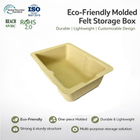 Boîte de rangement multifonctionnelle en feutre polyester moulé 3D écologique, thermoformée, avec logo personnalisé, pour la maison, le bureau ou comme organisateur de bureau.