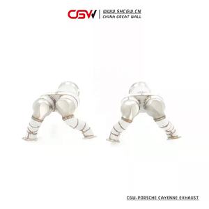 带有OPF/GPF传感器和隔热罩的保时捷Cayenne <span class=keywords><strong>3</strong></span>.0T的高性能排气消声器落水管 - Product Image 4