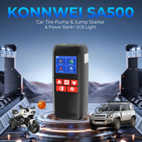 2026 voyage doit KONNWEI SA500 démarrage de saut d'urgence batterie Booster pour voiture camion moto avec batterie externe pompe à Air