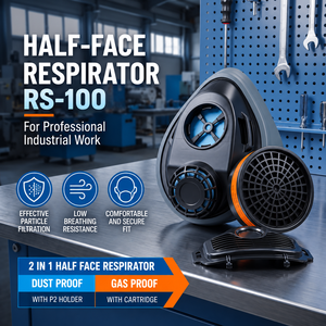 Reusable Silicone Half Mask Respirator Single <b>Cartridge</b> CE EN140 for Spray Painting - Product Image 1