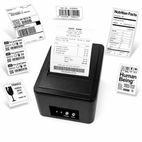 Imprimante thermique POS EDOO ODM/OEM de haute qualité, portable, pour codes QR, avec support mural et coupe-papier automatique, 80 mm