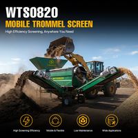 Trommel mobile écran efficace Compost minerai criblage noyau moteur roulement Construction en acier séparateur vibrant