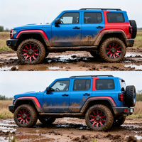 Jantes tout-terrain forgées Beadlock 5x100 5x114.3 5x115 5x120 5X127 5x130mm Rouge et Noir pour Tundra/Sequoia / Land Cruiser