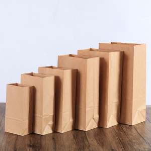 Factory-made Kraft Paper Packaging <b>Bags</b> for Food Delivery, Coated Paper <b>Bags</b>, Waterproof and Oil-resistant, Nuts and Grains - Product Image 1