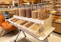 ECOBOX Bacs de stockage alimentaire à gravité pour graines, noix, pistaches, bonbons, noix de cajou, céréales, en plastique, pour magasin