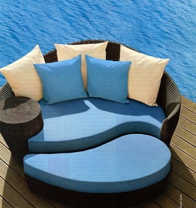 <span class=keywords><strong>Lettino</strong></span> <span class=keywords><strong>prendisole</strong></span> matrimoniale moderno salvaspazio per esterni, divano letto in rattan per giardino, patio e piscina, resistente a tutte le intemperie - Product Image 4