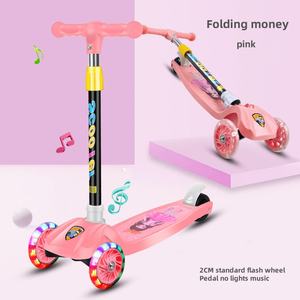 <span class=keywords><strong>Trottinette</strong></span> pliable pour enfants à 3 roues avec roues lumineuses, pour enfants de 2 à 12 <span class=keywords><strong>ans</strong></span>, hauteur réglable - Product Image 1