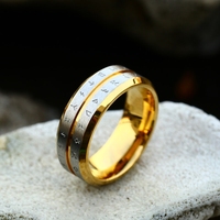 Bague de mariage classique en acier inoxydable poli miroir, dôme uni, pour couple (homme et femme) - Vente en gros