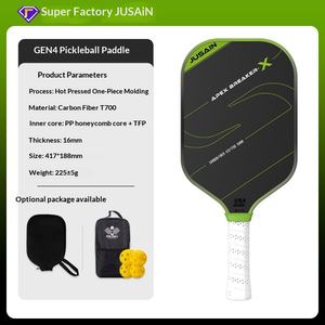 ไม้พายพิคเคิลบอล GEN4 Inner Core Pick Racket Clapper T700 คาร์บอนไฟเบอร์ APEX BREAKER X ขนาด 45x25 ซม. สีดำ/แดง/น้ำเงิน - Product Image 6