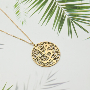 Pingente de Aço Inoxidável com Letra em Caligrafia Islâmica Árabe, Joias de Moda, Colares por Atacado, Novo Presente - Product Image 3