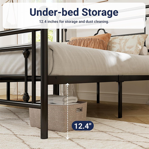 Base <span class=keywords><strong>de</strong></span> Cama Individual <span class=keywords><strong>de</strong></span> Metal, Estructura <span class=keywords><strong>de</strong></span> Cama Doble <span class=keywords><strong>de</strong></span> Hierro y Acero, Oferta - Product Image 2