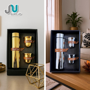 Ensemble cadeau de thermos isotherme en acier inoxydable de 500 ml avec infuseur à thé, poignée en cuir, style café arabe pour l'exportation - Product Image 6