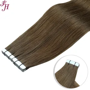 FH grand stock expédition rapide ruban invisible dans les extensions remy 100% vierge cheveux humains bande extension de cheveux pour les femmes