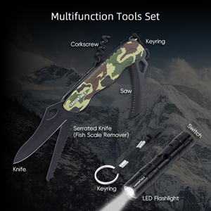 Portable <strong>2</strong>-Piece Utility Hand <strong>Tool</strong> Set Multi-Use Flashlight for Indoor Outdoor Task Multi Camping Survival <strong>Tools</strong> Kit - Product Image 3
