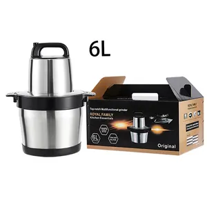 High Quality Fufu Blender 6L Double Speed 2 L Glass 300 W Electric Meat Chopper Machine