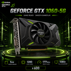 Nouvelle carte graphique de bureau GTX <span class=keywords><strong>1060</strong></span> 5G GDDR5X 160 bits à faible consommation, ventilateur silencieux, PCI Express, 1080P, pour jeux, bureau, bricolage, GPU - Product Image 1