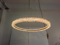 Lustre en cristal de quartz naturel et luminaires suspendus, luminaires décoratifs pour salon
