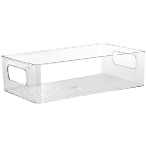 Boîte de rangement transparente en acrylique pour bureau, organisateur de maquillage et cosmétiques, conteneur de papeterie et de collations avec couvercle, capacité de 2L - Product Image 3