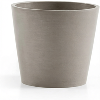Pot de fleurs rond en céramique de grande taille, aspect céramique moderne, avec trou de drainage pour l'intérieur, l'extérieur, la maison et le jardin