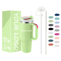Vaso Térmico de Acero Inoxidable de 30oz 40oz 1000ml al por Mayor, Económico, con Asa y Pajita, Antiderrames y Libre de BPA