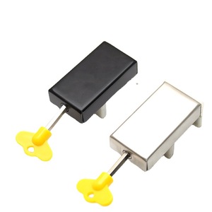 Stainless Steel Door <b>Window</b> Limiter Crescent <b>Lock</b> <b>For</b> Sliding <b>Windows</b> Child <b>Safety</b> Black Brushed Finish Easy Install - Product Image 1