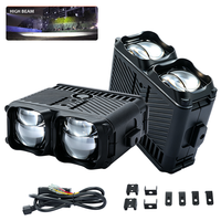 Projecteur de grille mini 4 laser bi-LED 160W étanche IP68 12V 24V à faisceau puissant pour voiture tout-terrain 4x4 et phare antibrouillard