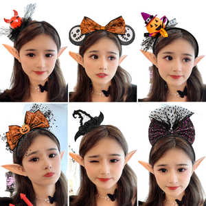 <span class=keywords><strong>Bandeau</strong></span> en maille rougeoyante Halloween transfrontalier chapeau <span class=keywords><strong>de</strong></span> magicien araignée chauve-souris citrouille pour adultes accessoires <span class=keywords><strong>de</strong></span> cheveux <span class=keywords><strong>de</strong></span> décrochage <span class=keywords><strong>de</strong></span> marché <span class=keywords><strong>de</strong></span> <span class=keywords><strong>nuit</strong></span> - Product Image 2