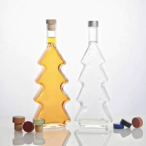 Nouveau design forme personnalisée 750ml arbre de noël esprit <span class=keywords><strong>alcool</strong></span> liqueur whisky rhum vodka gin brandy tequila bouteille en verre - Product Image 1