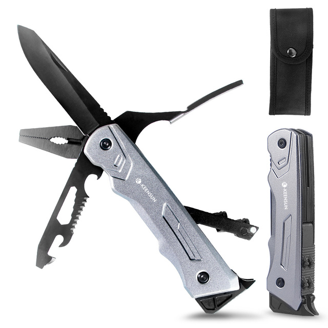 17-in-1 Multifunctional Tool with Knife, Pliers, Screwdrivers, Ideal for Outdoor Survival, Home Repair and Daily Use