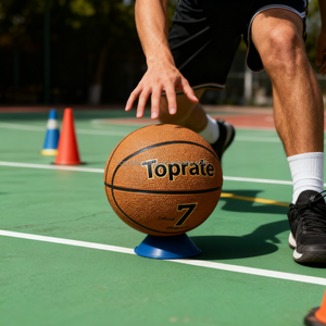 Toprate Durable de haute qualité écologique résistant à l'eau taille officielle 6 et 7 thermocollé PU basket-<span class=keywords><strong>ball</strong></span> pour équipe intérieure et extérieure - Product Image 2