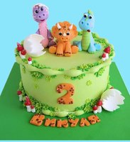 Baru populer 3D kartun hewan dinosaurus Topper kue lembut dinosaurus tembikar kue panggang dekorasi untuk wisuda seri Hutan ulang tahun