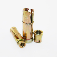 Ancre de protection en zinc jaune plaqué, boulon Rawal, boulon de fixation