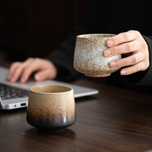 Tazza <span class=keywords><strong>da</strong></span> caffè in ceramica europea in gres con cambio forno retrò <span class=keywords><strong>da</strong></span> 200ml - Product Image 1