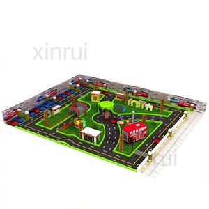 डेकेयर में टॉडलर्स के लिए एक शैक्षिक यातायात सुरक्षा खेल शहर, एक हाथ से सीखने के माध्यम से खेलने का अनुभव प्रदान करता है। - Product Image 3