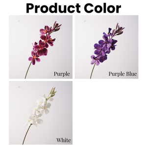 Orquídeas Vanda Artificiales de Tela de Seda de Alta Calidad, Flores de Orquídea Vanda Artificiales en Color Morado y Blanco para Decoración de Bodas y Hogar - Product Image 3