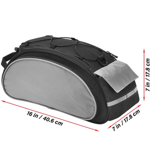 Vente en gros de sac de porte-bagages arrière de vélo noir pochette de voyage étanche multifonctionnelle à la mode sac de transport de vélo élégant - Product Image 3