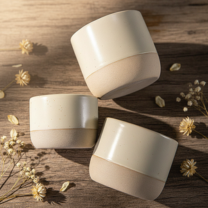 Mug à café en céramique avec logo personnalisé 230 ml Tasse à thé en <span class=keywords><strong>poterie</strong></span> vintage Faite à la main Sans poignée Tasse à expresso pour café - Product Image 1