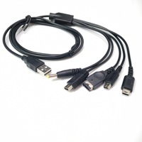 Câble de charge en PVC 5 en 1 pour SP/3DS/NDSLITE/WII U/PSP 1.2M câble USB accessoire de Console de jeu