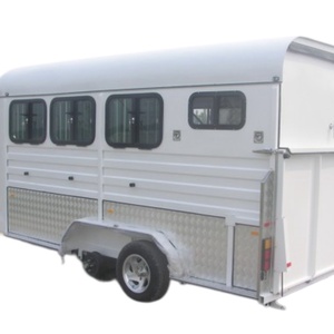 HERUI Australia Standard 3-Horse Float <b>Trailer</b> with Angle Load High Quality 4T Payload Double Axle Electric Brakes - Product Image 2