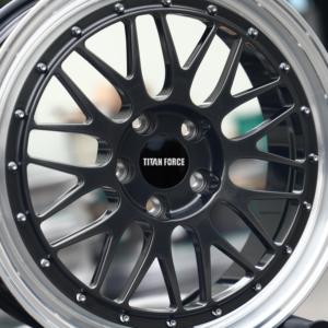 Jantes forgées en deux parties TITAN FORCE 20x9 20x12 5x114.3, jantes à rivets à profil profond, finition argent poli, compatibles Ferrari <span class=keywords><strong>458</strong></span> 488 Maserati - Product Image 5
