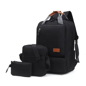 Gute Qualität Unisex 3 Pcs College Student Schult asche Set Laptop Rucksack mit Single Shoulder Bag