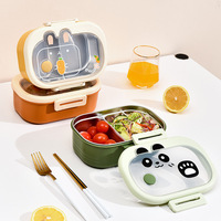 Boîte à lunch bento LFS pour enfants Boîte à lunch en acier inoxydable 1000ML sans bpa Boîte à bento aux fruits de dessin animé pour enfants Boîte à lunch scolaire