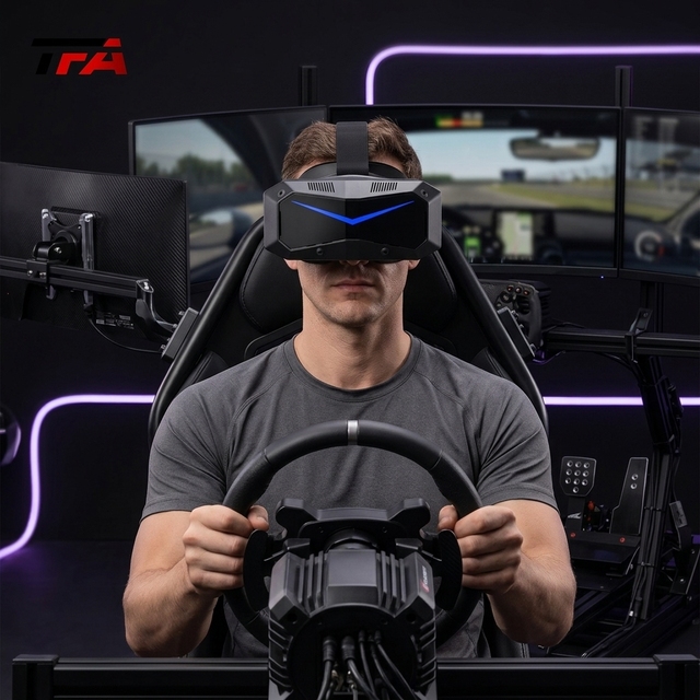 Ultra Clear 4K Per Eye VR Headset 120Hz with Controllers for PC Flight Simulator Racing Simulator Virtual Reality Gaming