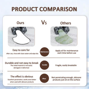 Alat Facial Gua Sha baja tahan karat,  logam kelas atas untuk pijat wajah leher tubuh dan Profesional Perawatan Kulit - Product Image 5