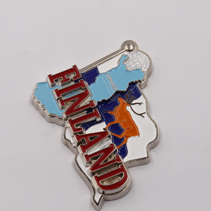 Aimant de réfrigérateur en métal Souvenir Drapeau de la <span class=keywords><strong>Finlande</strong></span> Élan Cerf Lapland Helsinki - Product Image 2