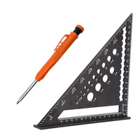 Équerre Combinée 7 Pouces, Outils et Accessoires de Menuiserie Multifonction