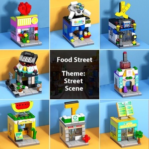-DIY plastik Model bangunan kota Set blok mainan Puzzle anak-anak dalam bentuk hewan untuk anak laki-laki dan perempuan - Product Image 3