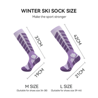 LINGTU 8213 Chaussettes en laine Chaussettes d'hiver unisexes Chaussettes de ski en laine mérinos chaudes et épaisses