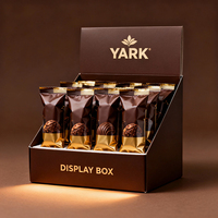 Boîte d'affichage en papier couleur pleine avec revêtement UV - Brillant pour les chocolats, les barres protéinées et les bonbons, étagères de vente au détail