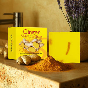 Organik temel temizlik kafa derisi yatıştırıcı saç büyüme teşvik kırılması azaltmak besler güçlendirilmesi parlatıcı bitkisel zencefil sabunu - Product Image 4